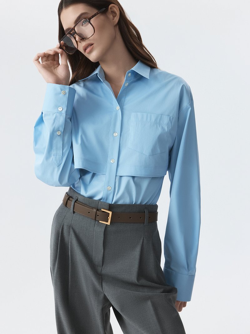 Боди-рубашка из хлопка