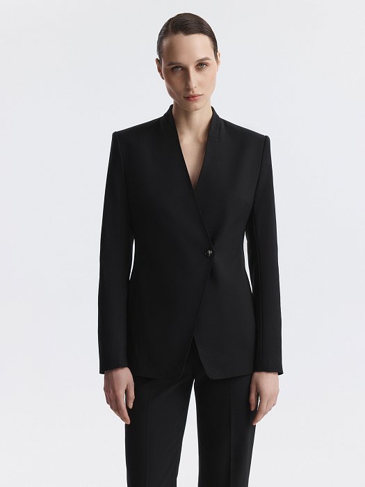 Асимметричный жакет из хлопка (Р158): фото №3