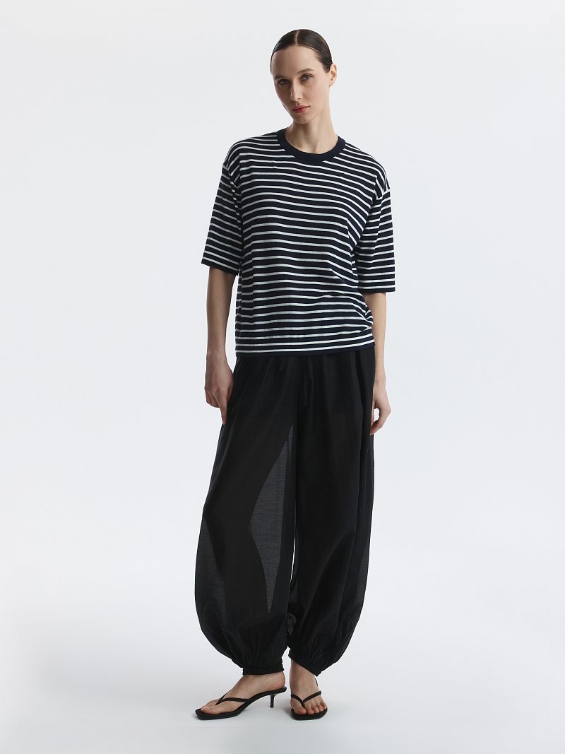 Джемпер из хлопка в полоску