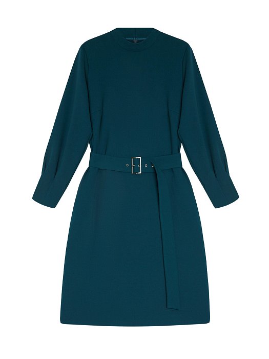Платье с воротником-стойкой и съемным поясом: фото №6