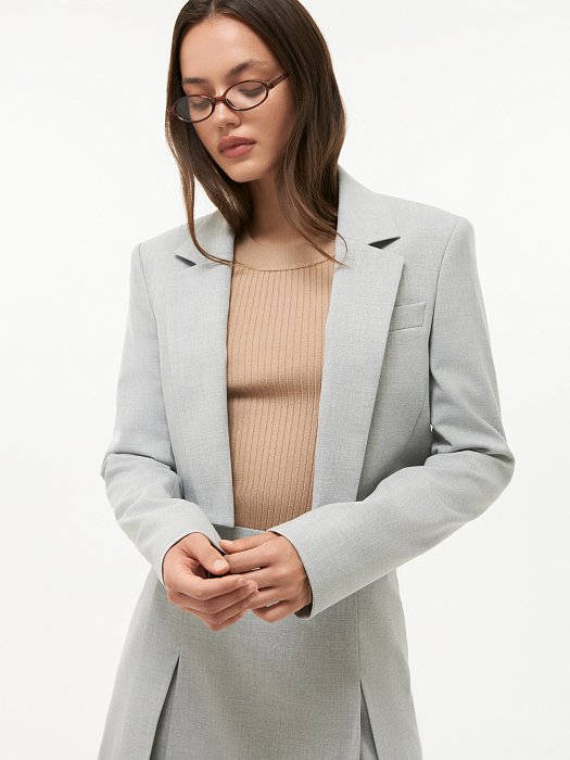 Укороченный жакет без застежки: фото №2