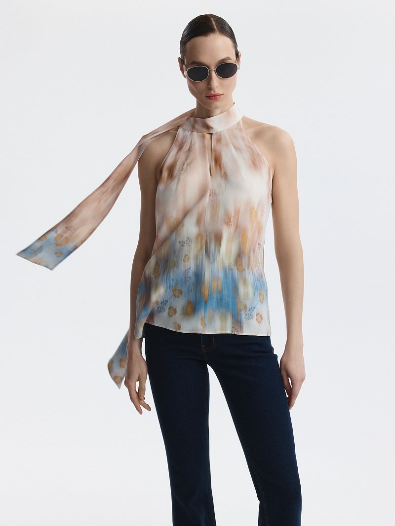 Атласный топ-халтер