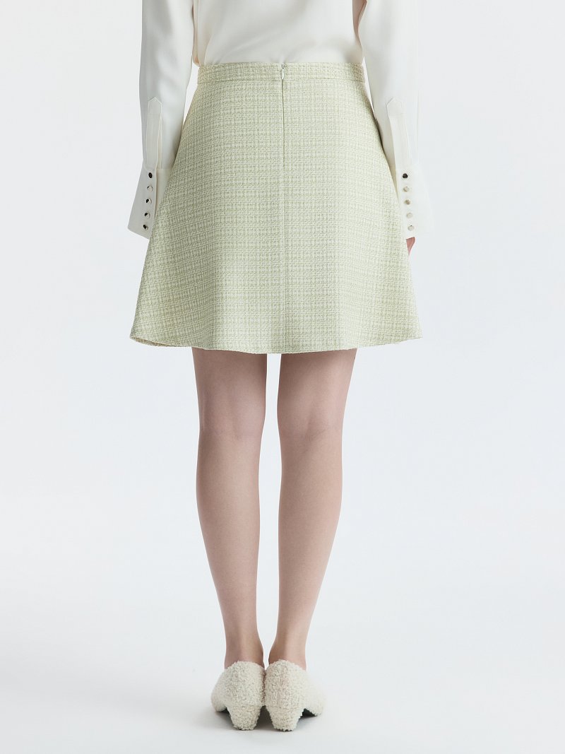 Расклешенная юбка из твида