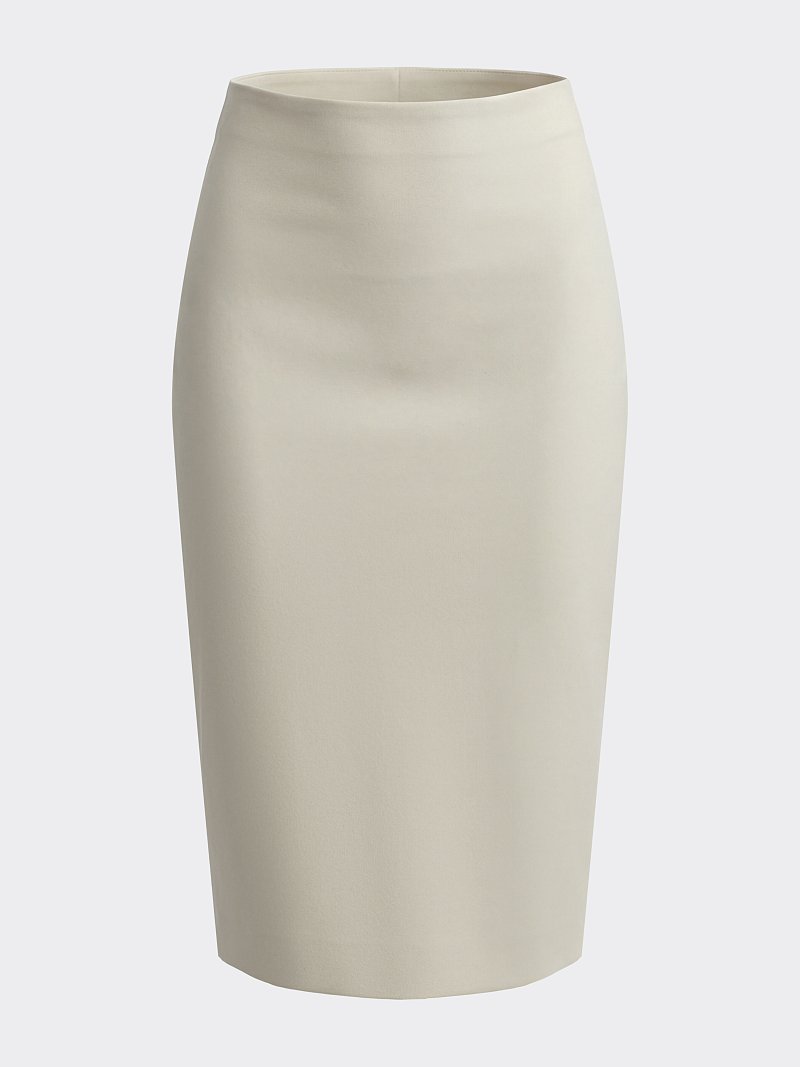 Атласная юбка-миди