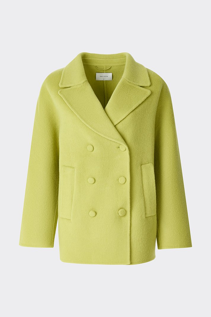 Двубортное укороченное пальто