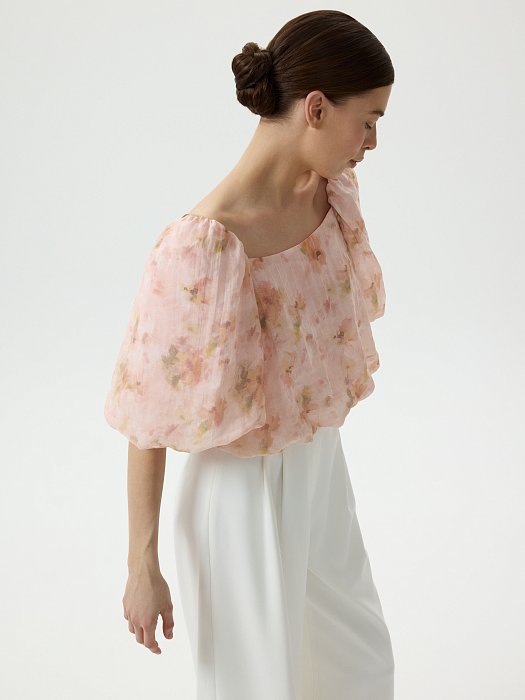 Блуза из лиоцелла с цветами: фото №2
