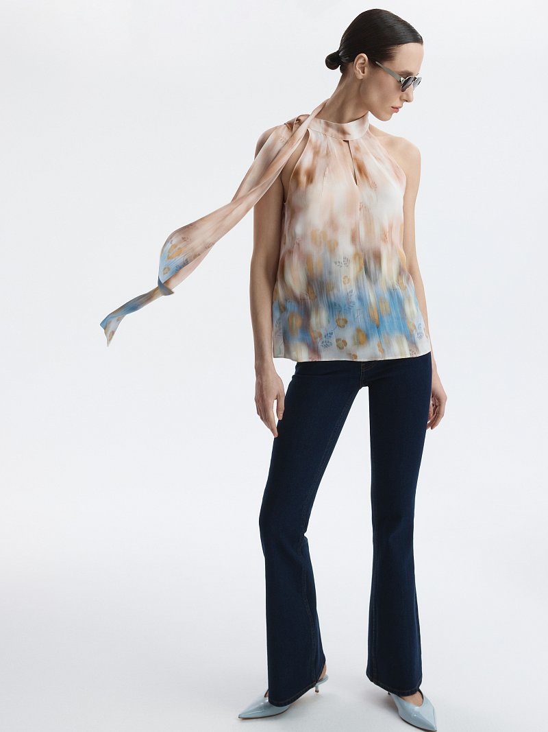 Атласный топ-халтер