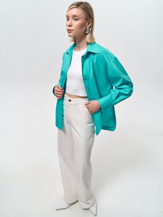 Рубашка с асимметричным низом: фото №5