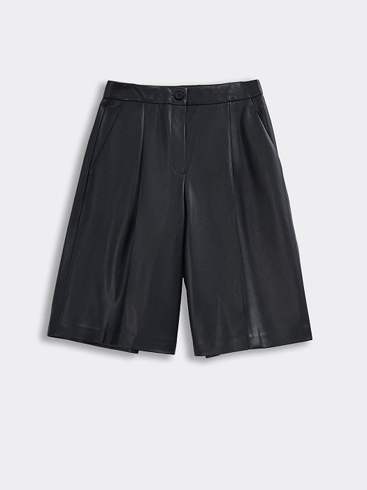 Широкие шорты из экокожи : фото №7