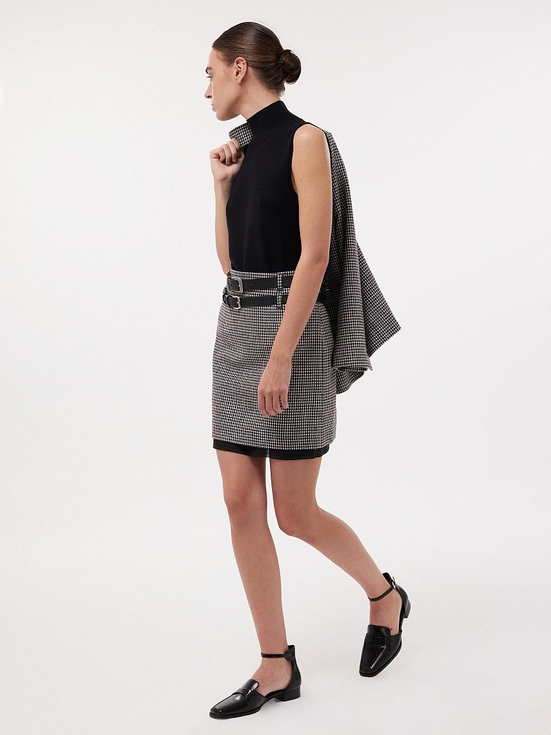 Юбка в «гусиную лапку»