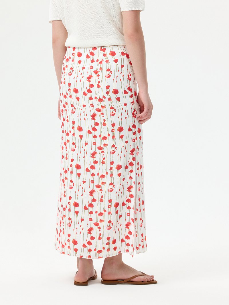 Юбка из вискозы с цветами