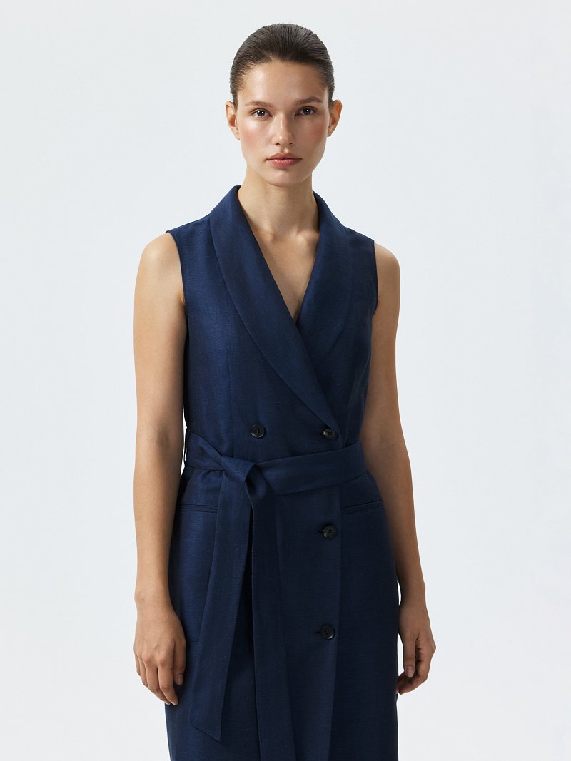 Платье-жилет с поясом