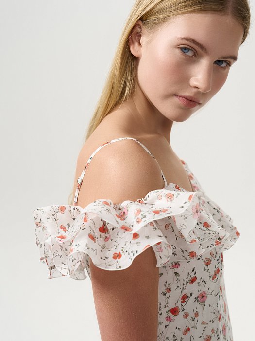 Платье из лиоцелла с цветами: фото №6