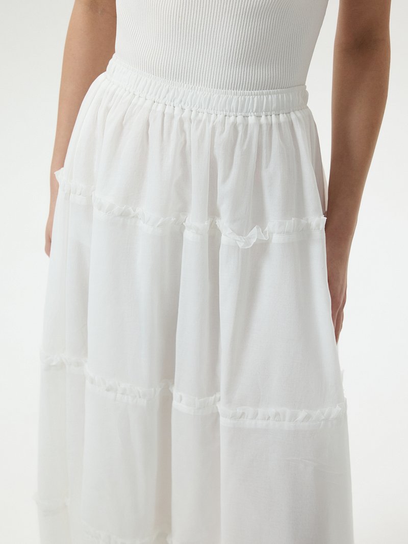 Ярусная юбка из хлопка