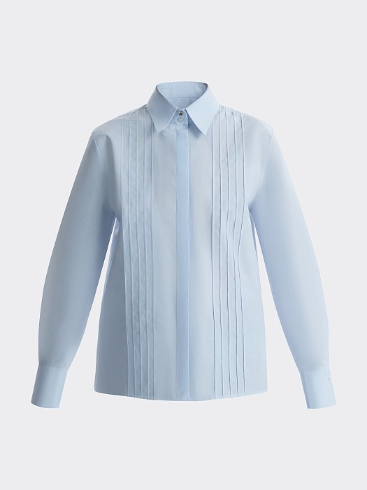 Хлопковая блуза с рельефами: фото №7