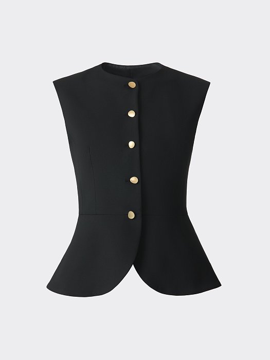 Приталенный жилет с баской: фото №8