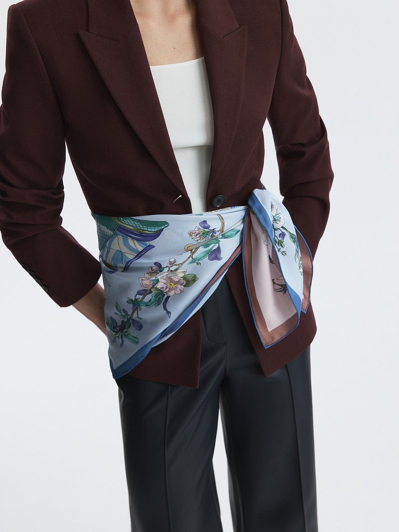 Платок с натуральным шелком