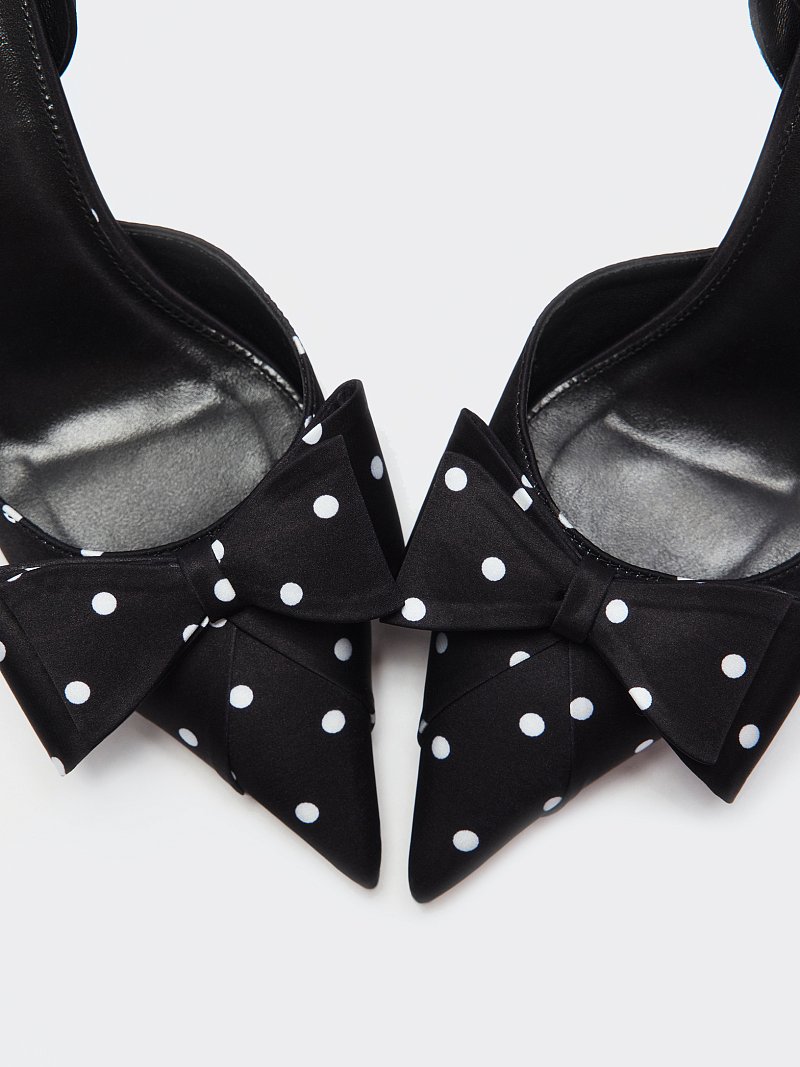 Туфли из сатина в горох