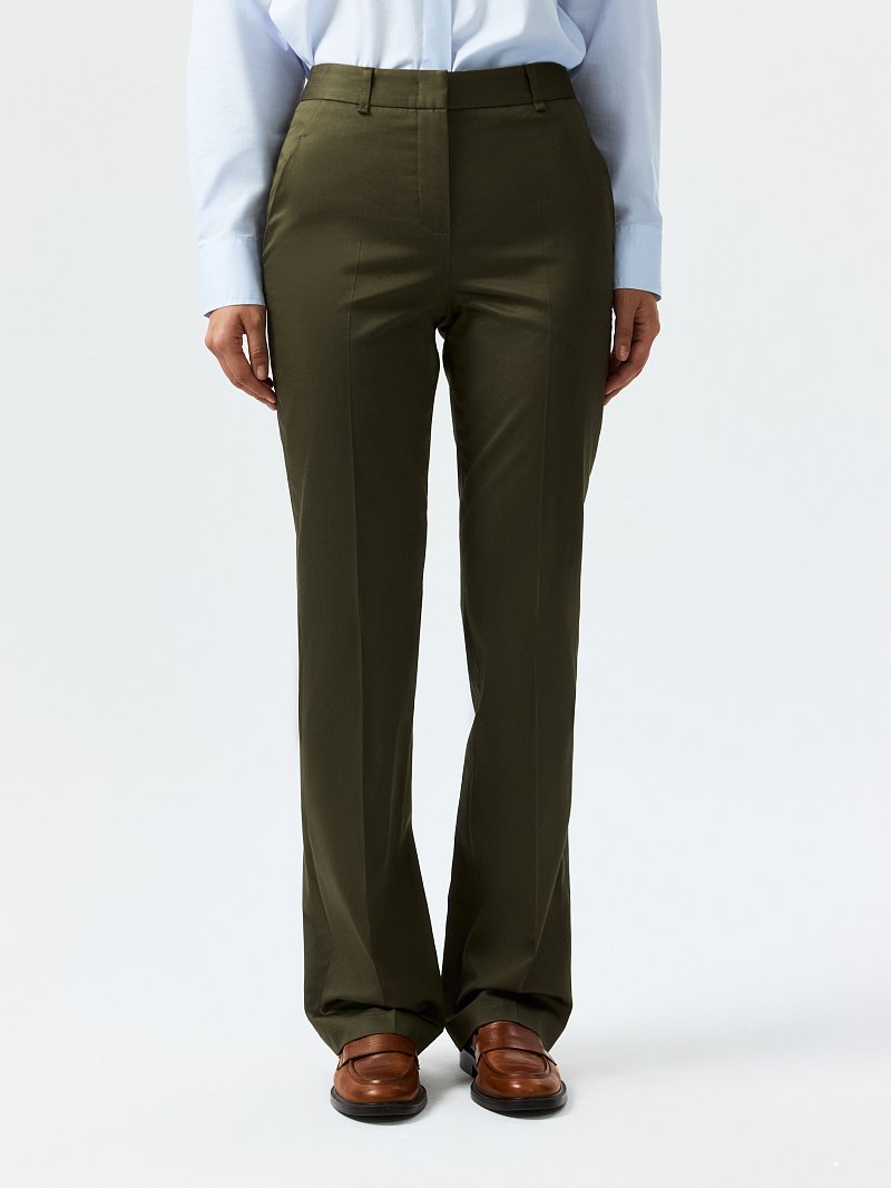 Зауженные брюки из хлопка