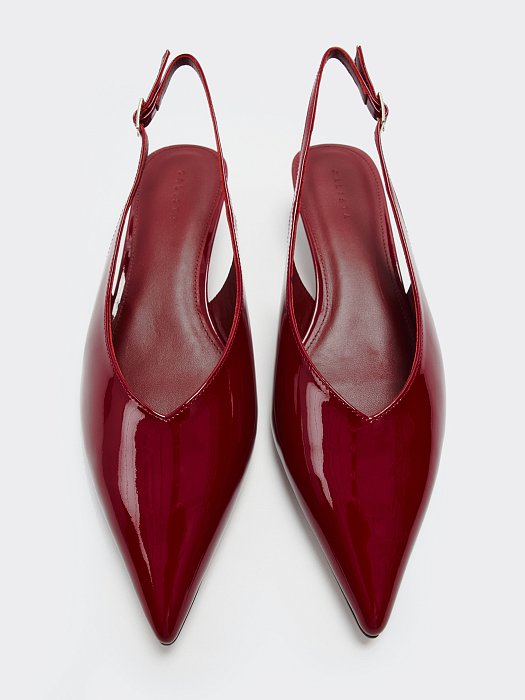 Лаковые туфли с открытой пяткой: фото №5