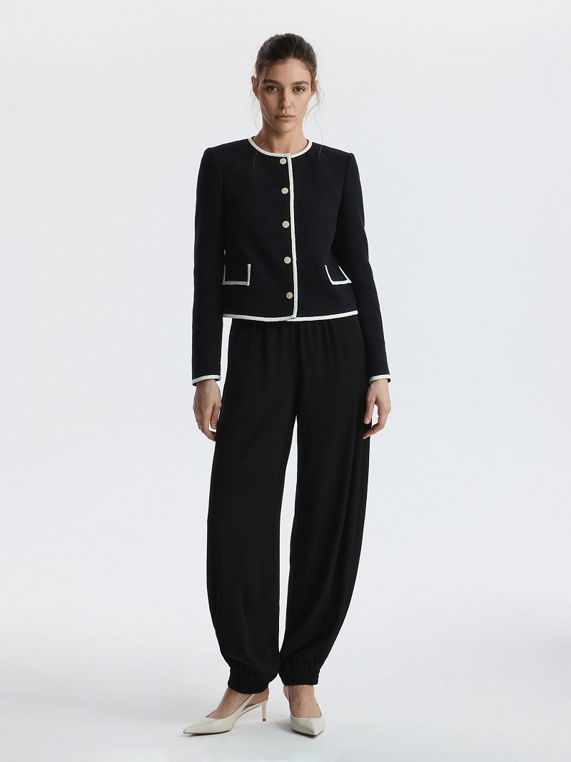 Прямой жакет из твида