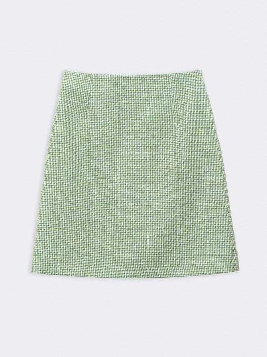 Твидовая юбка с высокой посадкой: фото №6