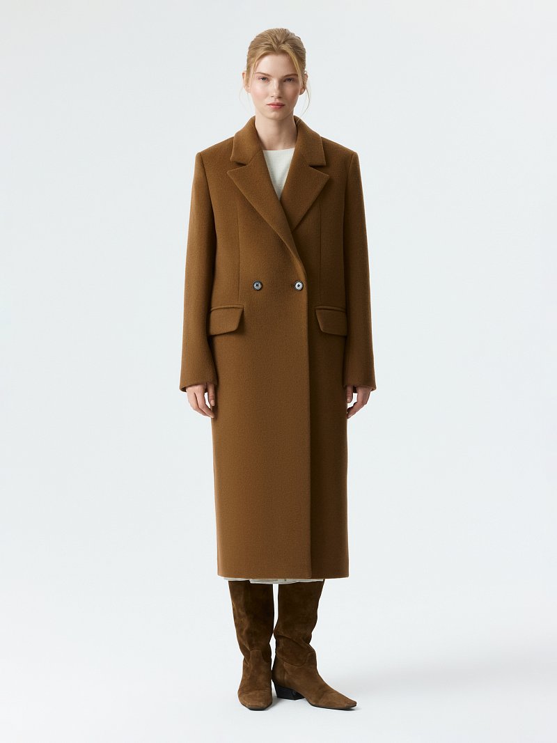 Прямое пальто из шерсти