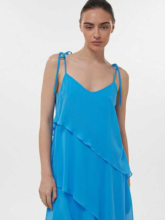 Асимметричное платье из шифона: фото №2