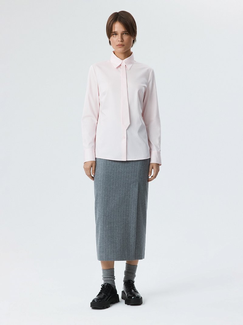 Рубашка со съемным галстуком