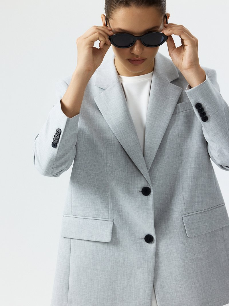 Прямой однобортный жакет