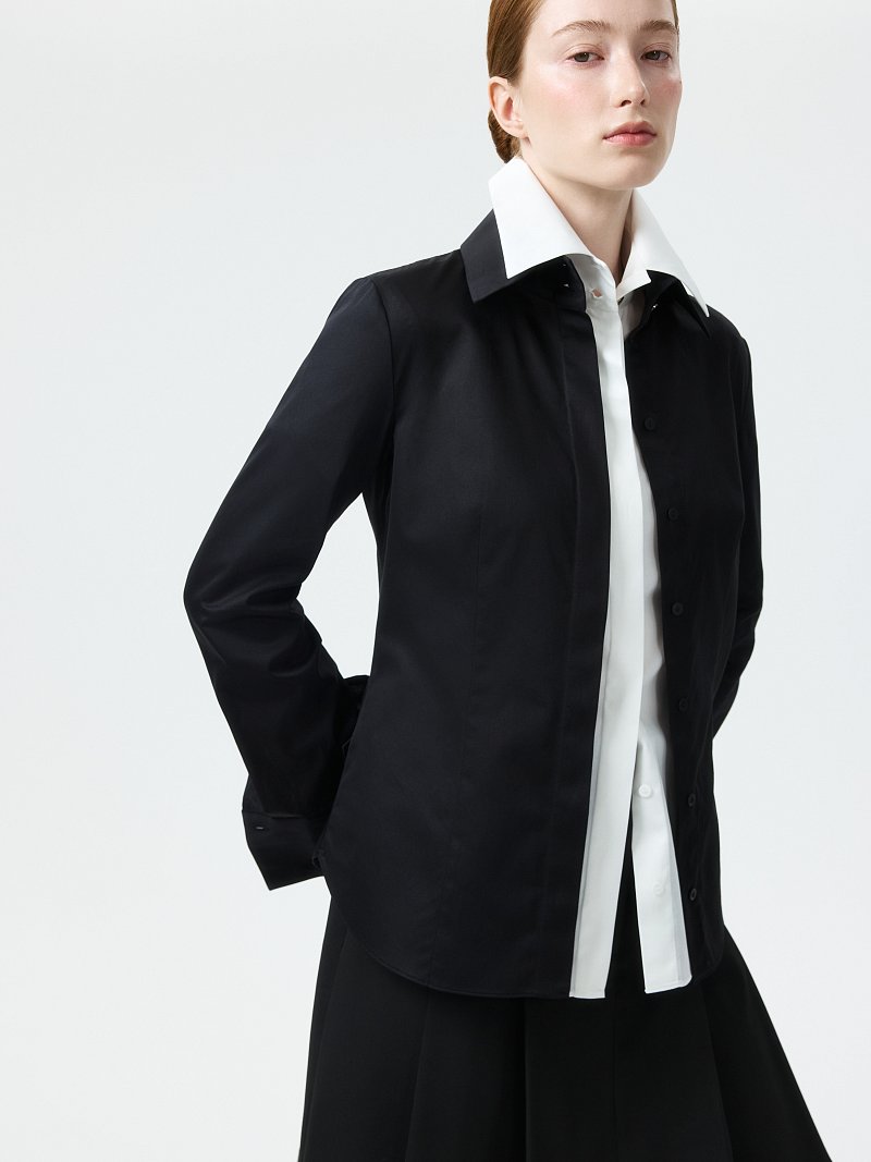 Приталенная блуза из хлопка