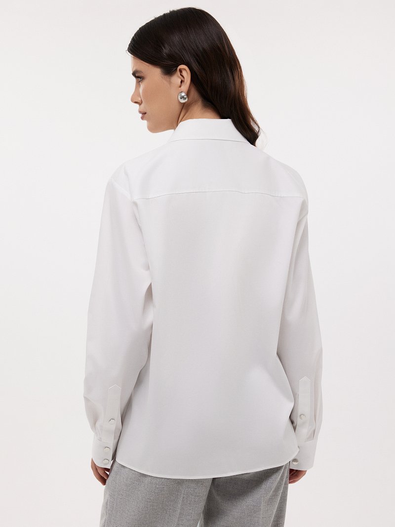 Хлопковая рубашка на кнопках