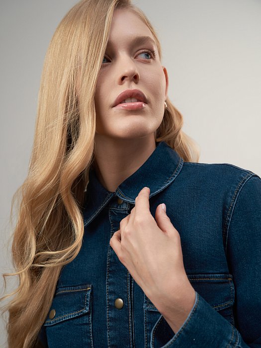 Джинсовое платье-рубашка: фото №5