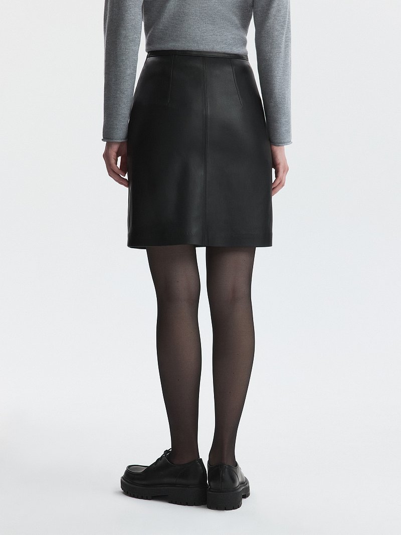 Мини-юбка из экокожи