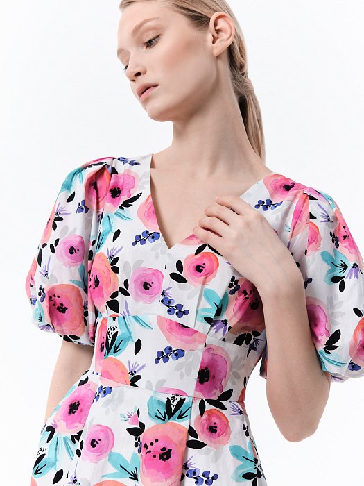 Платье-мини с V-вырезом: фото №4