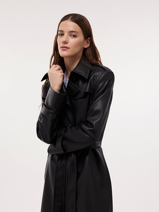 Тренч из экокожи: фото №3