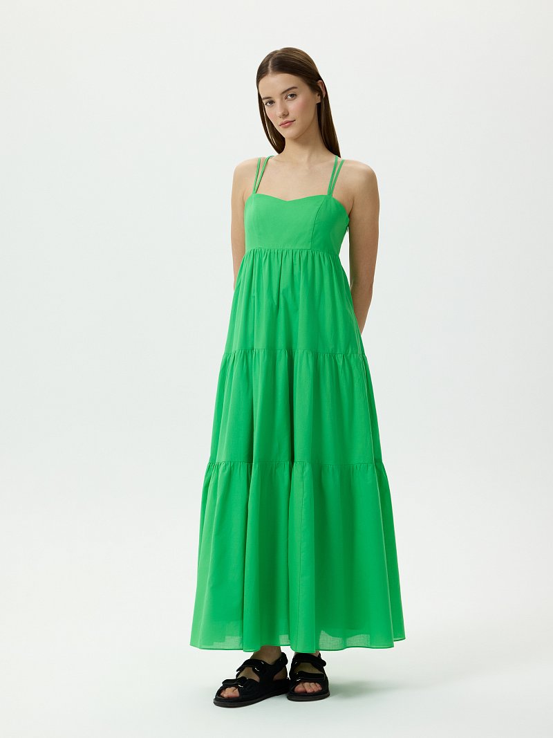 Ярусный сарафан из хлопка