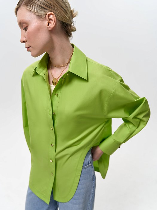 Рубашка с асимметричным низом: фото №9