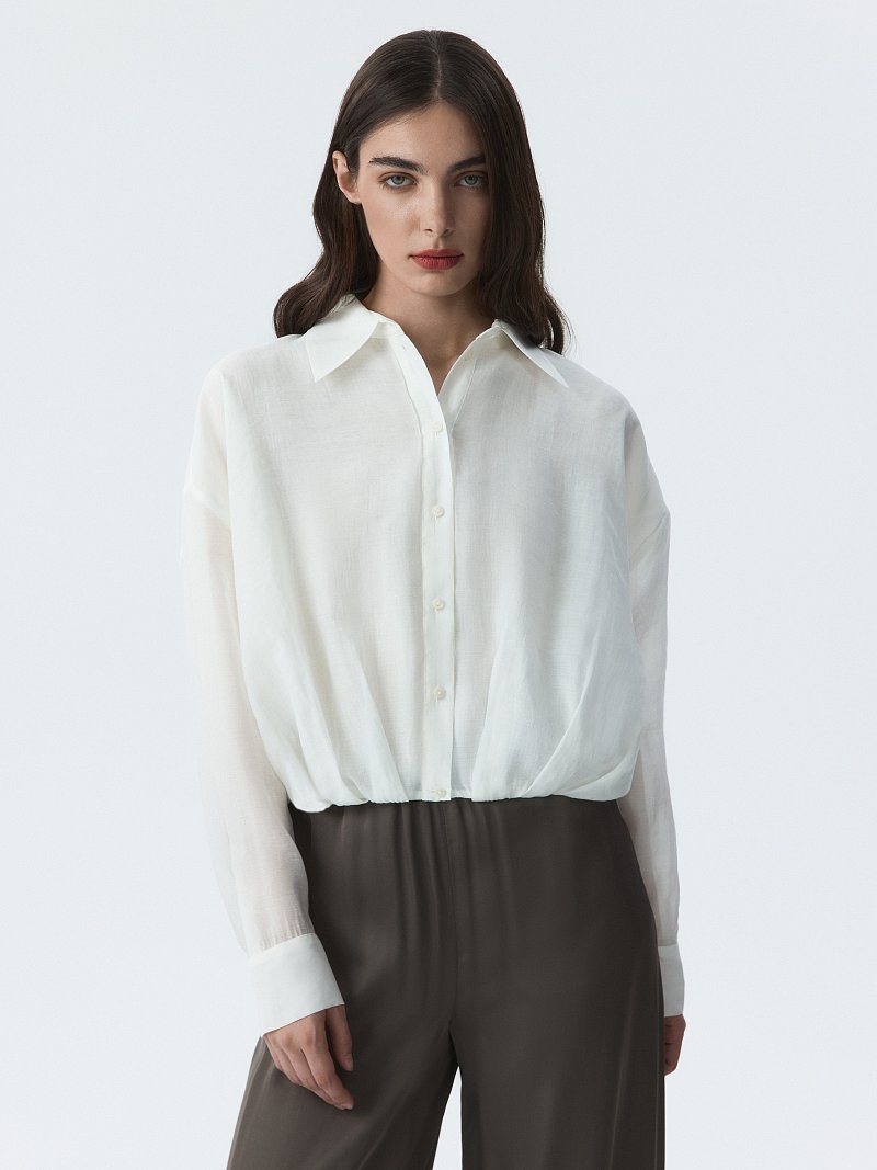 Укороченная блуза из лиоцелла