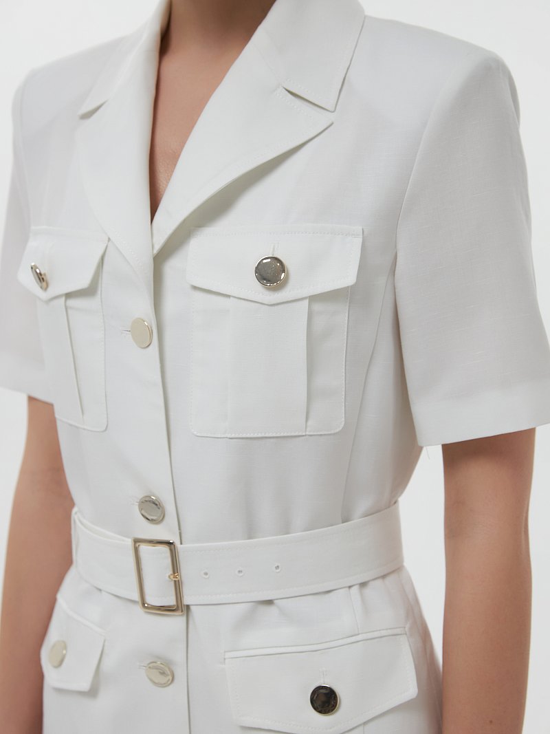 Платье с накладными карманами