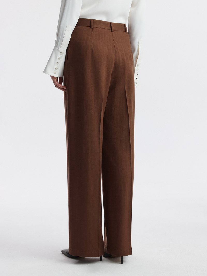 Брюки из тенселя и льна