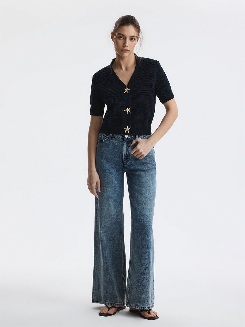 Кардиган с короткими рукавами