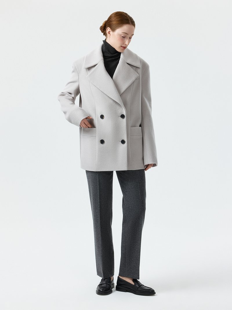 Полупальто из шерсти и кашемира (Р158)