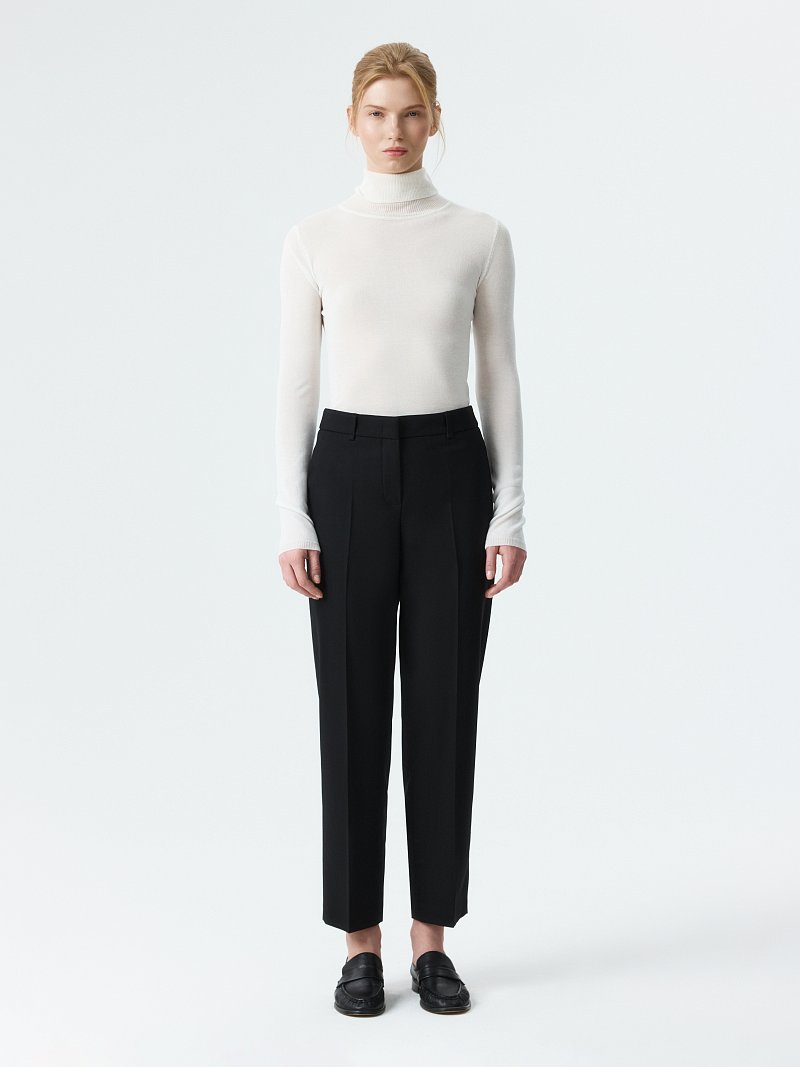 Укороченные брюки с шерстью