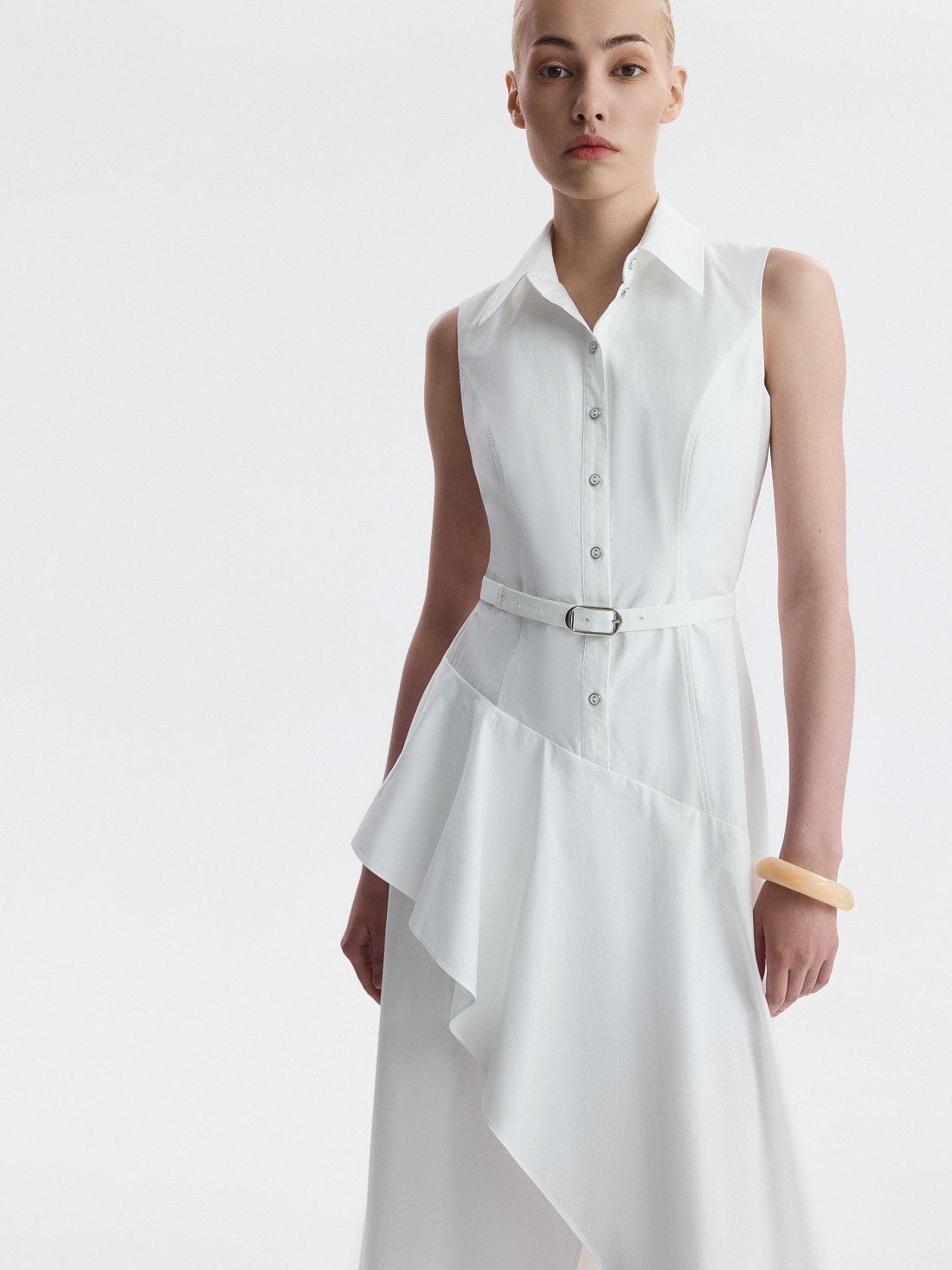 Асимметричное платье из хлопка: фото №1