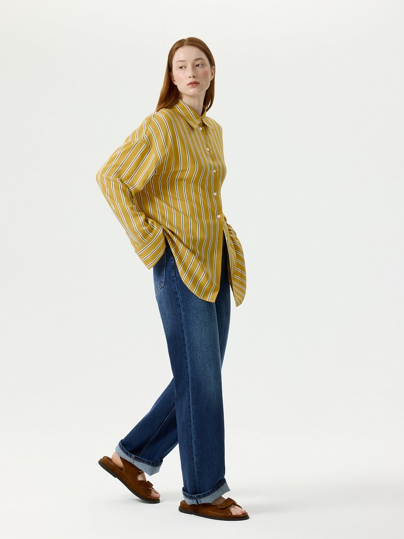 Рубашка из вискозы в полоску