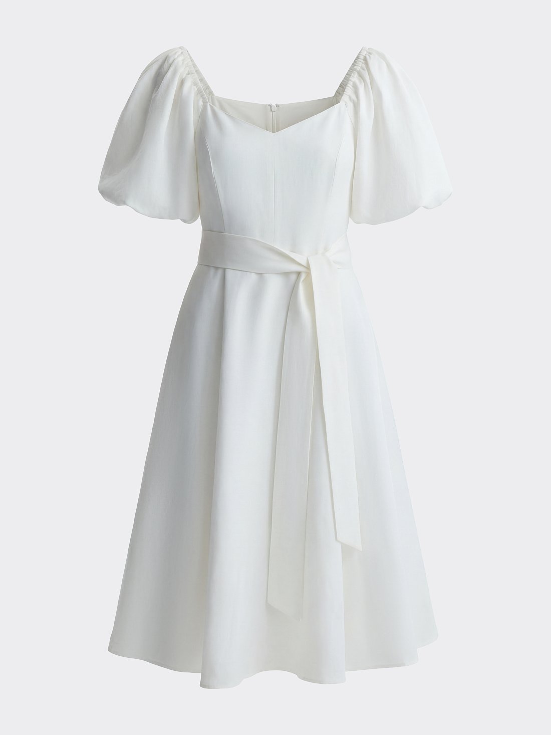 Расклешенное платье со льном: фото №1