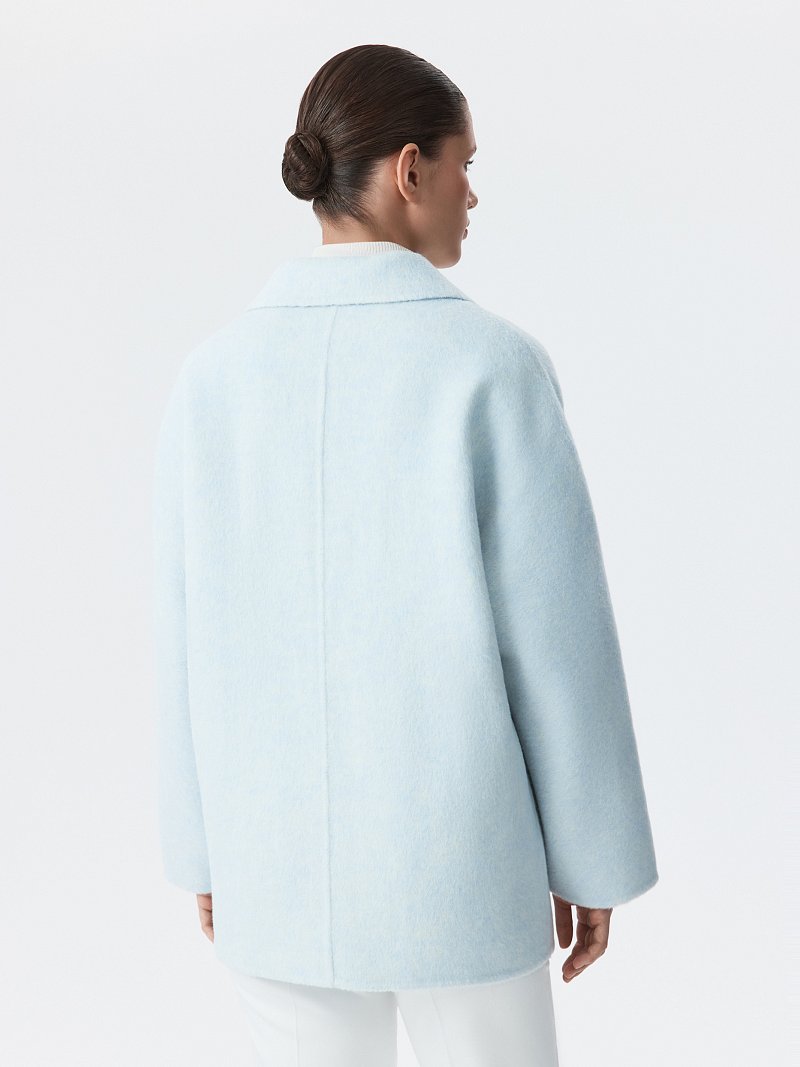 Двубортное укороченное пальто (Р158)