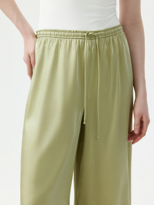 Атласные брюки на кулиске