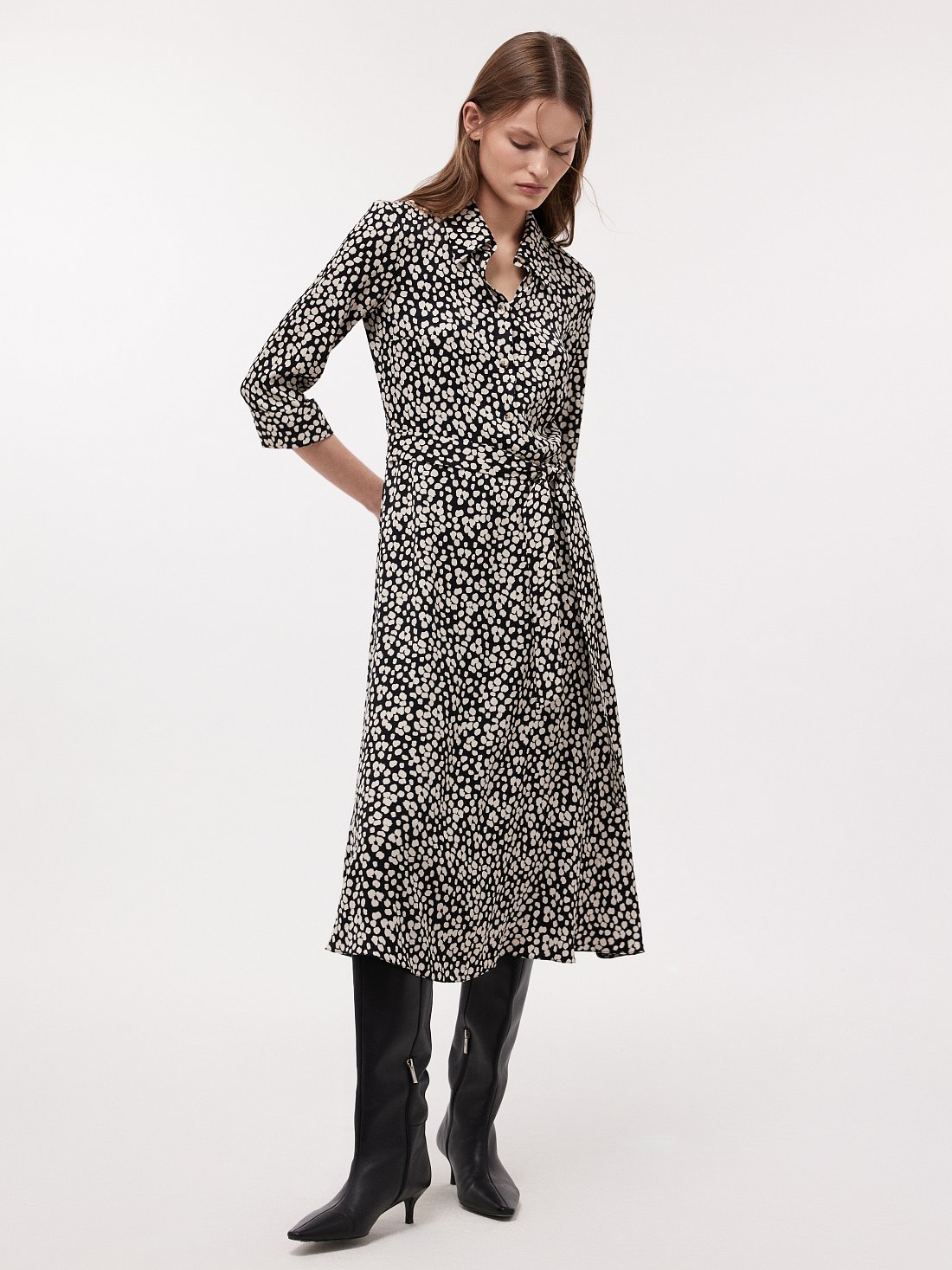 Платье-рубашка с поясом: фото №1